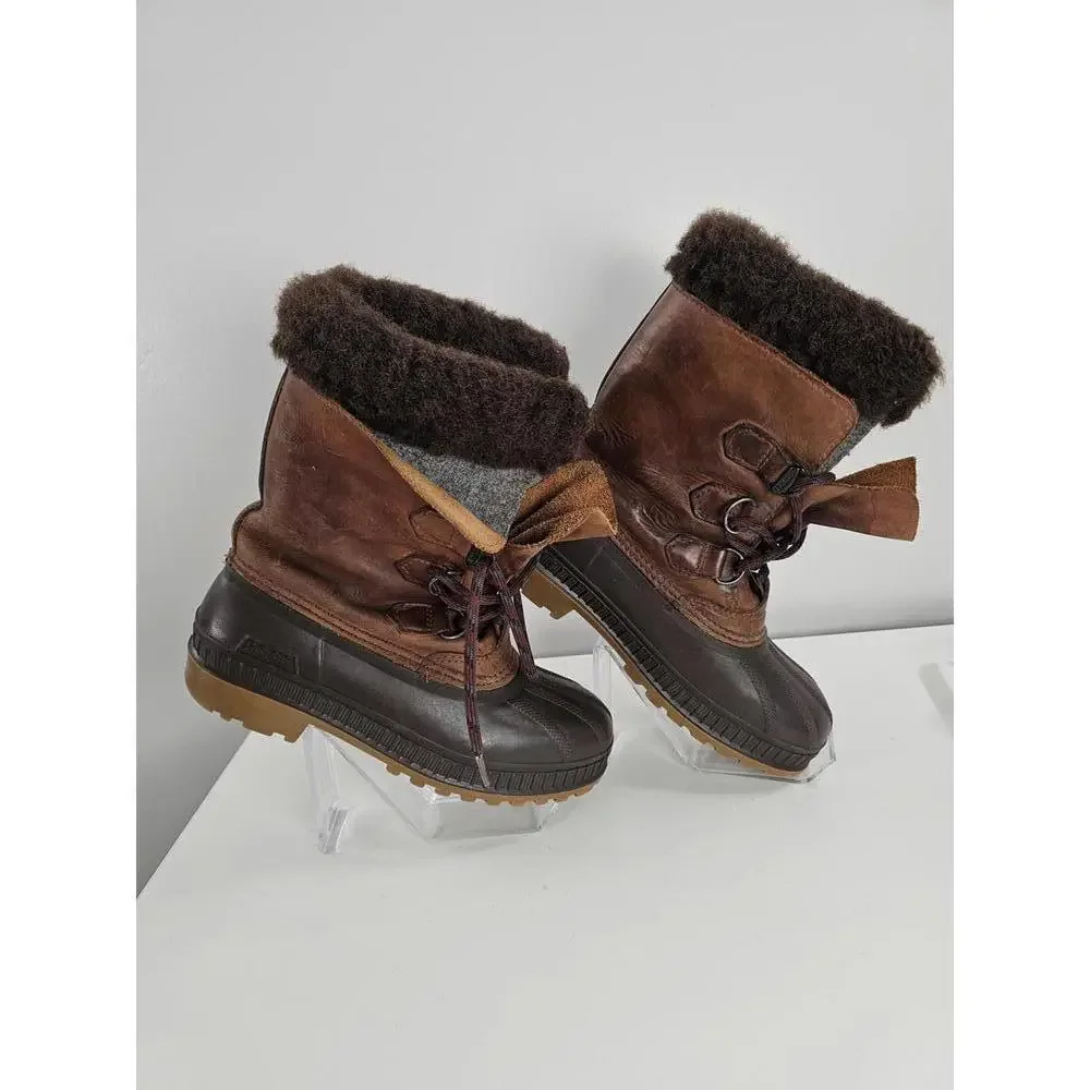 Sorel Winter Waterproof Leather and Rubber Boots with Fleece Lining
